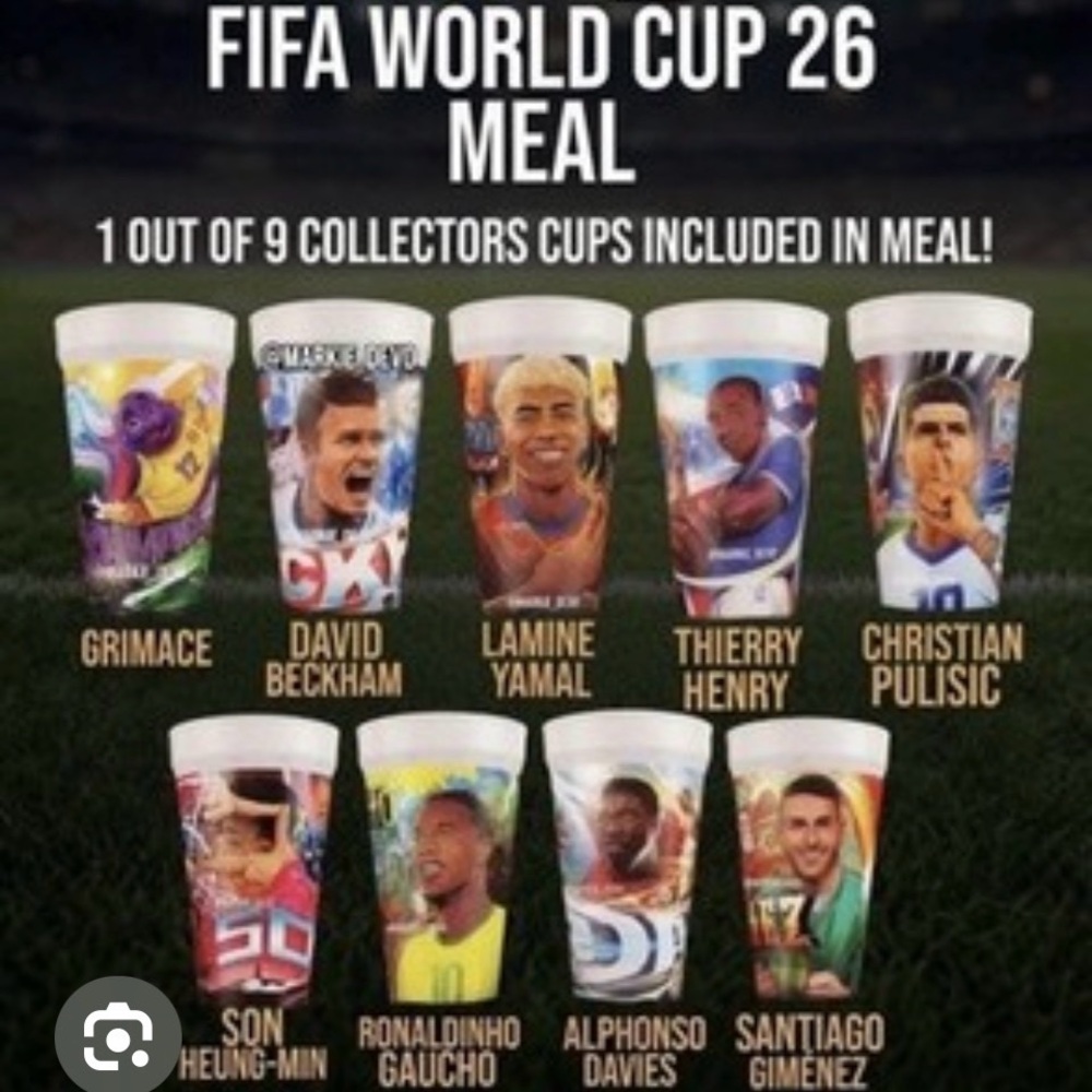 BNWT FIFA World Cup 26’ Souvenir Cup Collection & 60” Laminate CollectorPoster